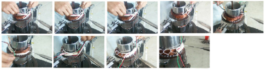 Máquina de enrolamento de bobina de motor