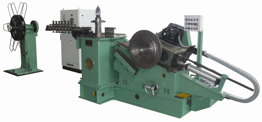 Máquina de estampagem e enrolamento de estator de fluxo axial