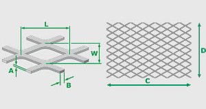 Máquina para producão de malha de metal expandida